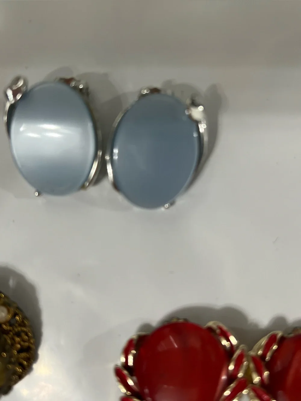 3 pairs of Vintage Clip On Earrings